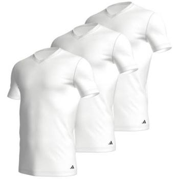 Lot de 3 t-shirts blancs col V homme Active Core Cotton Adidas