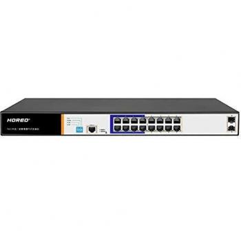 Interruttore PoE Managed 16 Porte Gigabit 250W + 2 SFP & 1 Port Console, Ideale per VoIP/Video/Surveillance