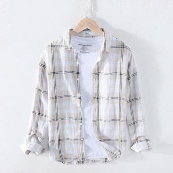 Camisa de Lino Transpirable para Tallas Grandes