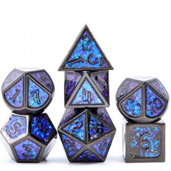 Jeu de dés numériques en métal violet