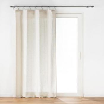 Rideau unis Pauline 140x240 cm – Anneaux, polyester/lin