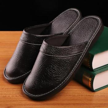 Zapatos de interior resistentes al agua Otoño Wi Warm, estilo simple, cuero negro, talla 43-44