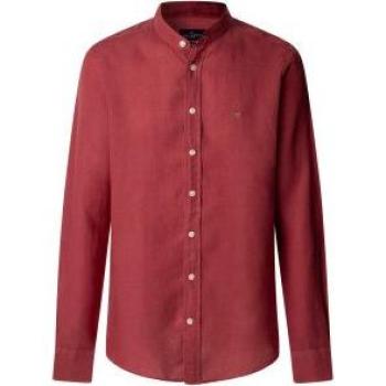 Hackett London Casual Camisa Roja de Lino (L)