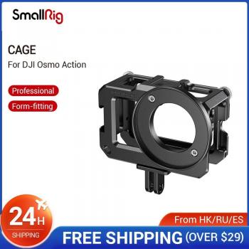 SmallRig DJI Osmo Action Camera Cage with Microphone Adapter and Cold Shoe Mounts 2475