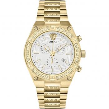 Versace Greca Sporty Chronograph Herrenuhr 46mm Gold