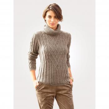 Zopfgewobener Damenpullover (52) – Marke delmod