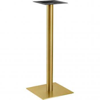 Orio Tavolo Alto Base Vega Oro Quadrata 42x42x108