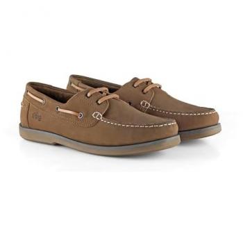 Catesby England Hector Leather Casual Boat Shoes – Light Brown, 10
