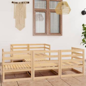 Meubles d'extérieur 6 pièces en bois massif de pin