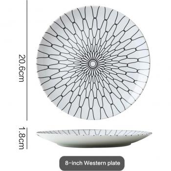 Chic 8-Inch Western Dining Plate