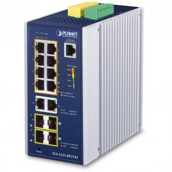 Industrial IP30 8‑Port Gigabit Ethernet Switch with PoE+SFP+RJ45