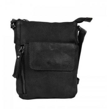 Bear Design zwart leren schoudertasje