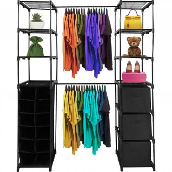 Armario Colgador de Ropa Nyana 158x50x207 cm – 12 Estantes