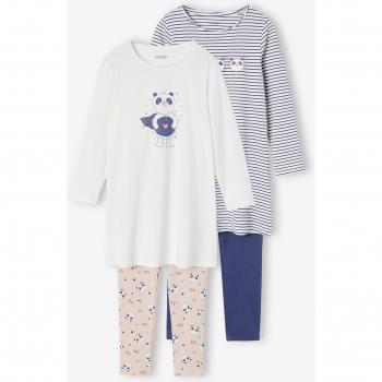 Camisones y Leggings Rosa para Niña con Panda