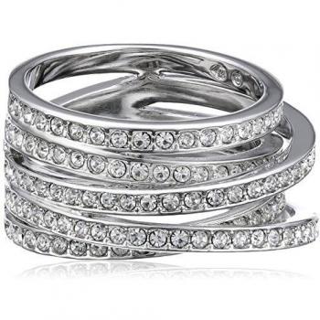 Swarovski Ring für Damen Metall Swarovski-Kristall weiß Gr.52