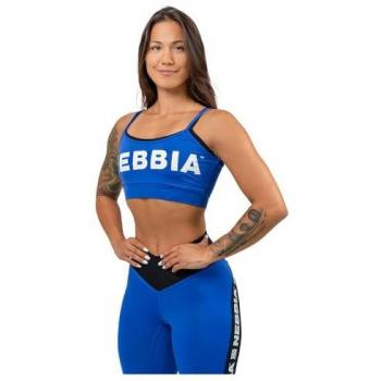 Nebbia Top Deportivo Doble Capa Soporte Bajo M  Mujer (Azul)