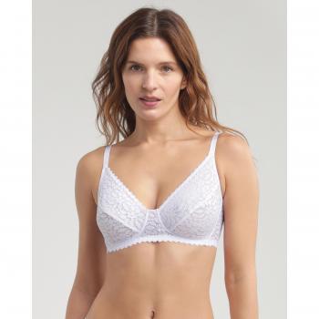 DIM Brassière sans armatures Daily Dentelle blanche