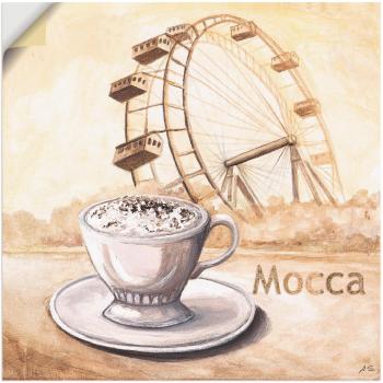 Wandkunst Mocca in Wien – 3‑Größen-Set aus Canvas und Aufkleber