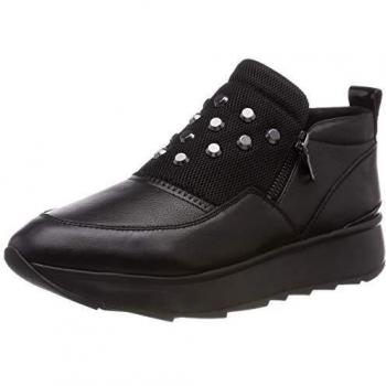 Geox D Gendry A, Scarpe da Ginnastica Infilare Donna, Nero