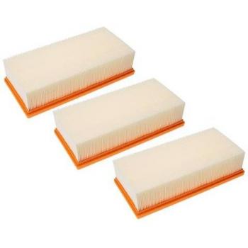 3x Vhbw Flat-Fold Filters for Kärcher IVC 60/24-2 Ap Industrial Vac