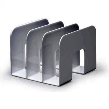 Porte-revues TREND, plastique, 3 compartiments, blanc