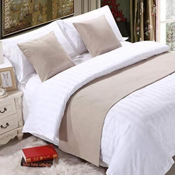 BAMCQ Décoration de Lit Jaune 50x260cm