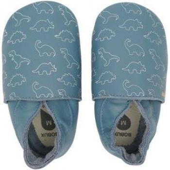 Chaussures d’intérieur Bobux – Soft Sole Bleu Dino (M, 11525)
