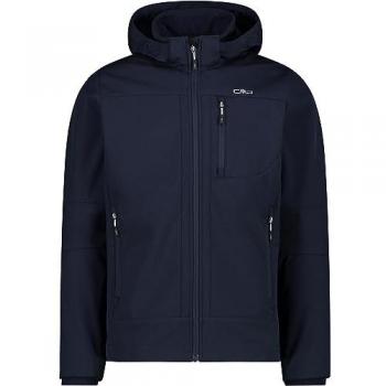 Giacca Softshell CMP Uomo con Cappuccio Rimovibile Blu Mezzanotte