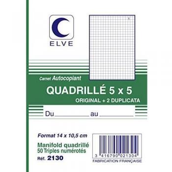 ELVE 2130 Notizbuch, 105 x 140 mm, kariert