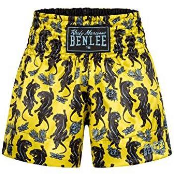 Benlee Panther Muay Thai Trunks Yellow/Black/Blue XL Male
