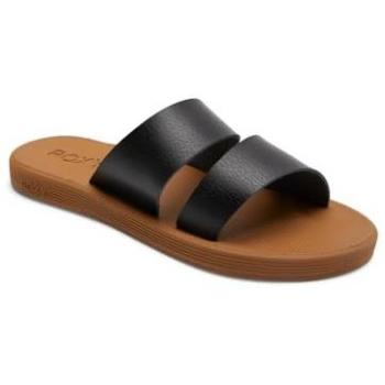 UK Coastal Chill Black Roxy Sandals for Women, Size 8