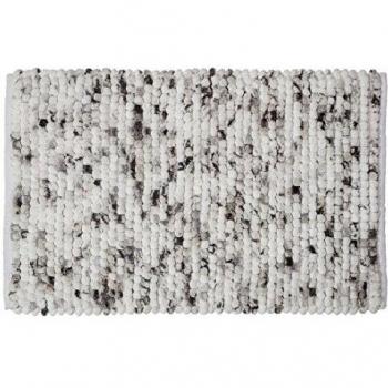 Retro Sealskin Badezimmerteppich – Grau, 50 × 80 cm