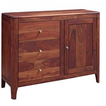 Buffet Brooklyn 21 : Palissandre massif, finition huilée, couleur Noisette