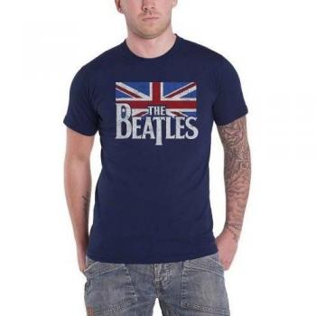Shirt Uomo/Donna The Beatles Logo Blu Navy