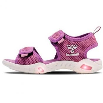 Hummel Pantolette Lila flacher Absatz (30)