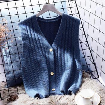 Herbstmode Frauen V-Nacken Ärmellose Strickweste L104