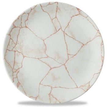 Evolve Kintsugi Coral Coupe Plates