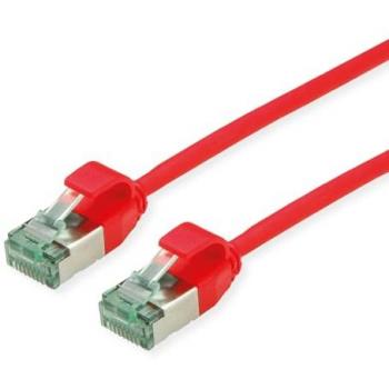 ROLINE Cable de interconexión U/FTP Cat.6a, Slim, rojo, 0.5 m