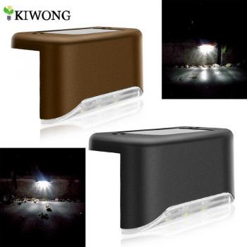 Black and Brown Outdoor Solar Lights for Deck Posts and Steps