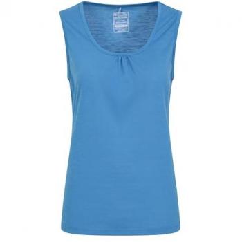 Agra Slub Damen Stricktanktop Blau