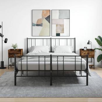 Contemporary Smoked Oak Nightstands
