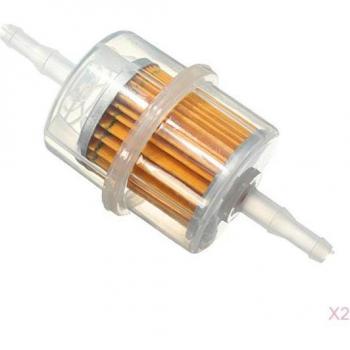 2 Stück Universal Inline Kraftstofffilter für Motorräder und Autos, kompatibel mit 6mm und 8mm Schläuchen