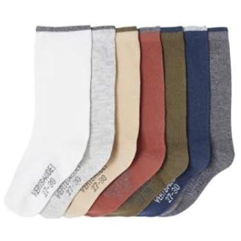 Boys' Marl Grey 7-Piece Sock Set – UK Size 9-11,5