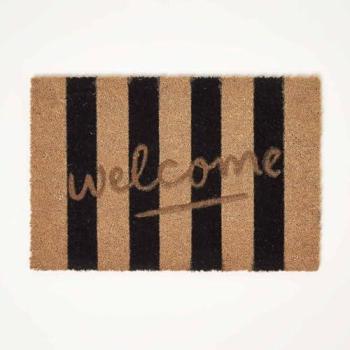 Homescapes Beige Coir Welcome Mat – 40x60 cm