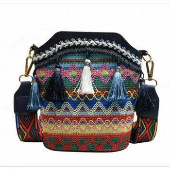Damen-Boomerang-Tasche: Sommer-Boho-Design, Schulterhandtasche