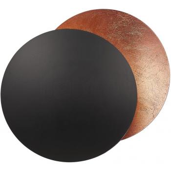 Catellani & Smith Lederam W Wandleuchte, schwarz/kupfer