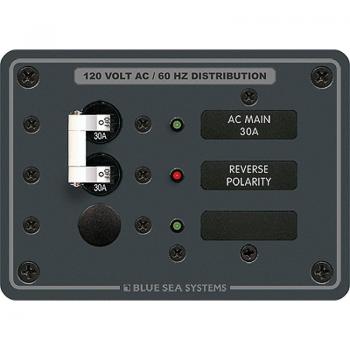 Gray Blue Sea Systems 8029 AC Main +1 Position Circuit Breaker Panel