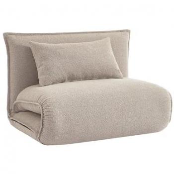 Sillón 1 Plaza Beige Convertible en Borreguito