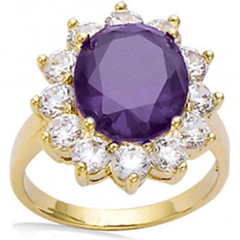 Gold 'Victorina' Amethyst Ring