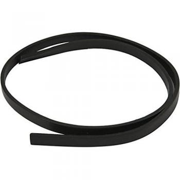 Bande de simili cuir noir 1 cm